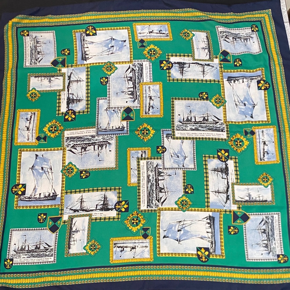 Symphony Green and Blue Nautical Scarf